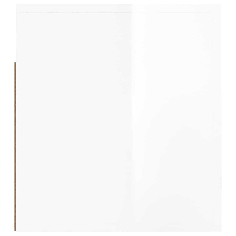 Noptiere de perete, 2 buc., alb extralucios, 50x36x40 cm