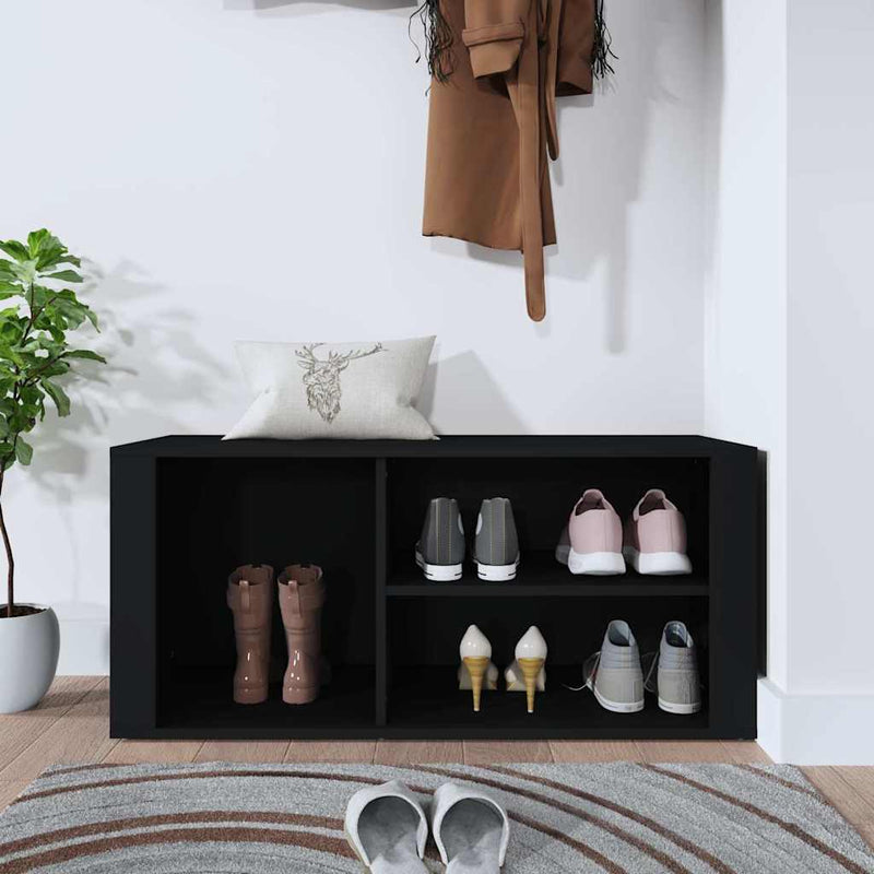 Pantofar, negru, 100x35x45 cm, lemn compozit