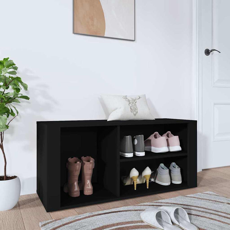 Pantofar, negru, 100x35x45 cm, lemn compozit