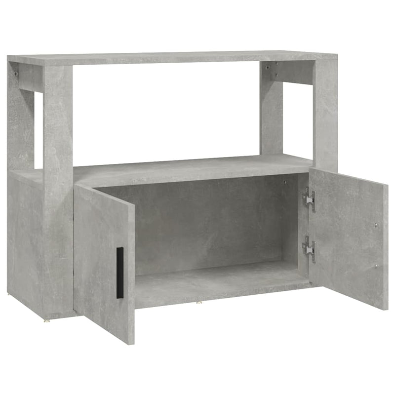 Servantă, gri beton, 80x30x60 cm, lemn prelucrat