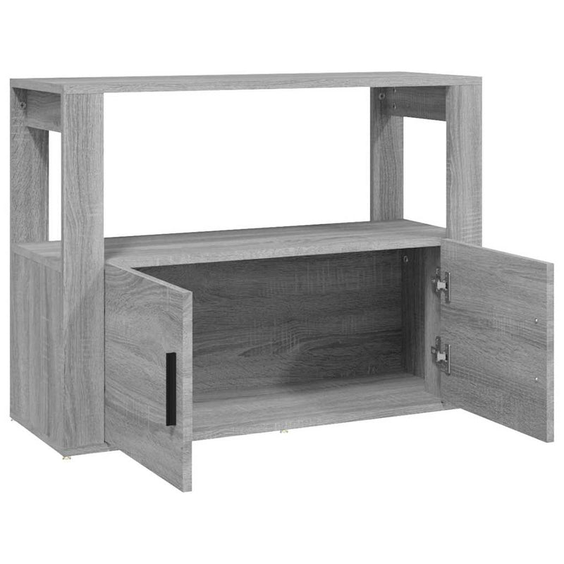 Servantă, gri sonoma, 80x30x60 cm, lemn prelucrat