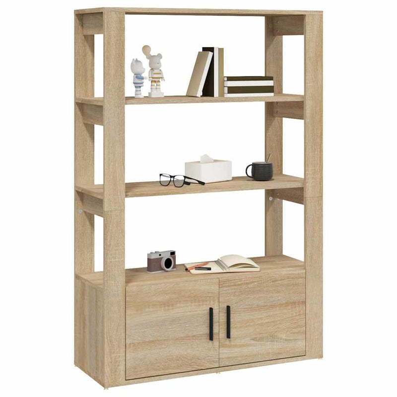 Servantă, stejar sonoma, 80x30x119,5 cm, lemn compozit