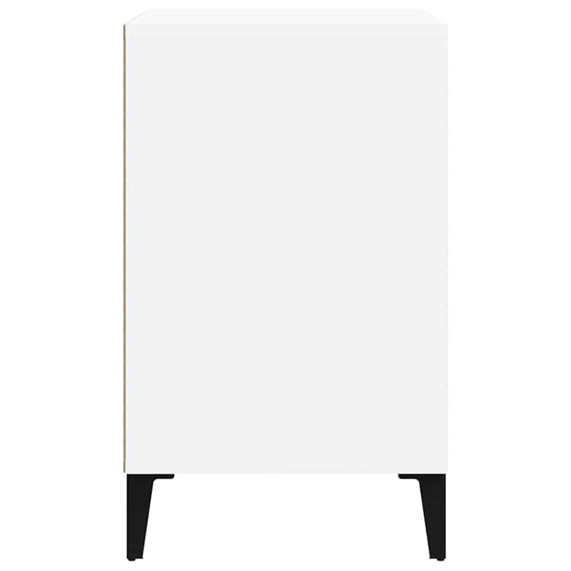 Pantofar, alb extralucios, 102x36x60 cm, lemn compozit