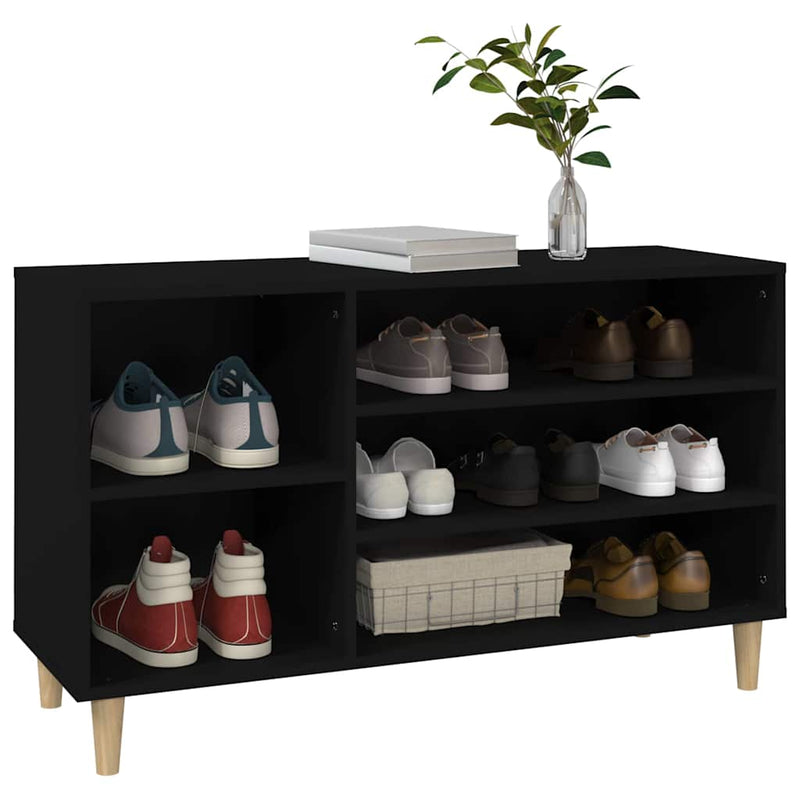 Pantofar, negru, 102x36x60 cm, lemn compozit