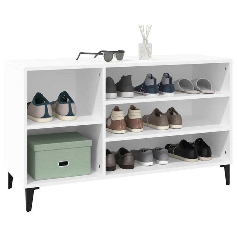 Pantofar, alb, 102x36x60 cm, lemn compozit