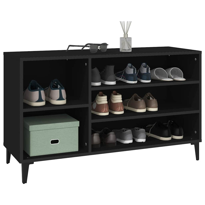 Pantofar, negru, 102x36x60 cm, lemn compozit