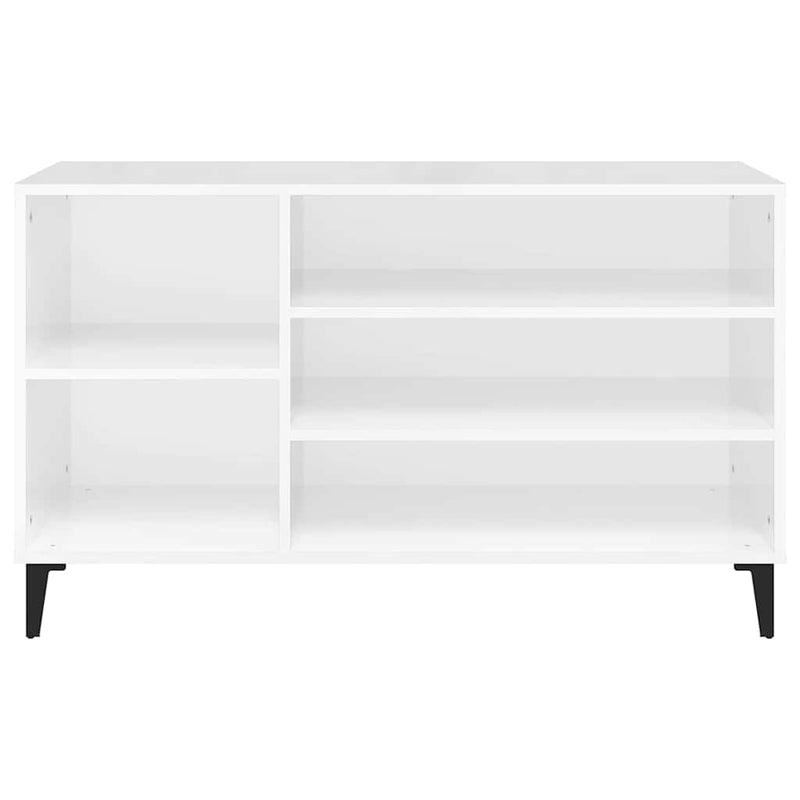 Pantofar, alb extralucios, 102x36x60 cm, lemn compozit