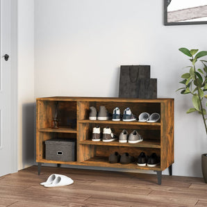 Pantofar, stejar fumuriu, 102x36x60 cm, lemn prelucrat