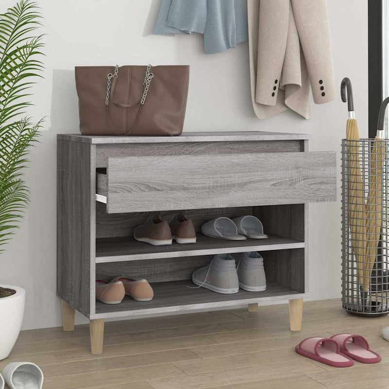 Pantofar, gri sonoma, 70x36x60 cm, lemn prelucrat