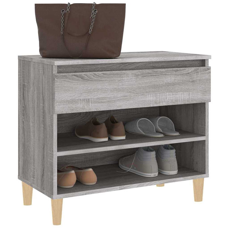 Pantofar, gri sonoma, 70x36x60 cm, lemn prelucrat
