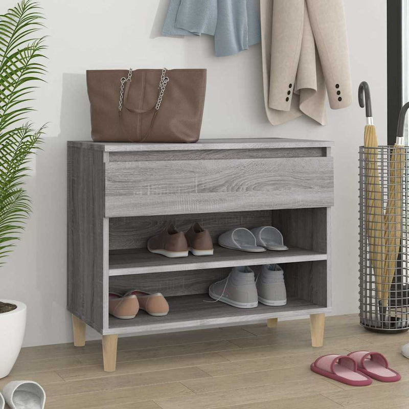 Pantofar, gri sonoma, 70x36x60 cm, lemn prelucrat