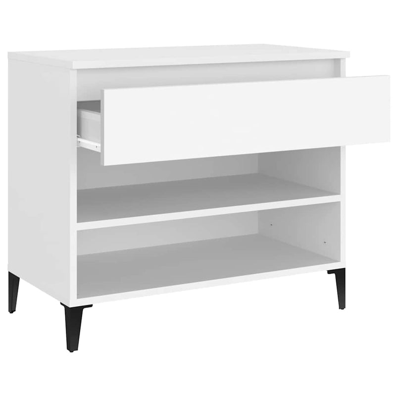 Pantofar, alb, 70x36x60 cm, lemn prelucrat