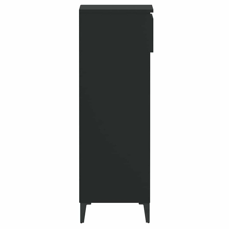 Pantofar, negru, 40x36x105 cm, lemn prelucrat