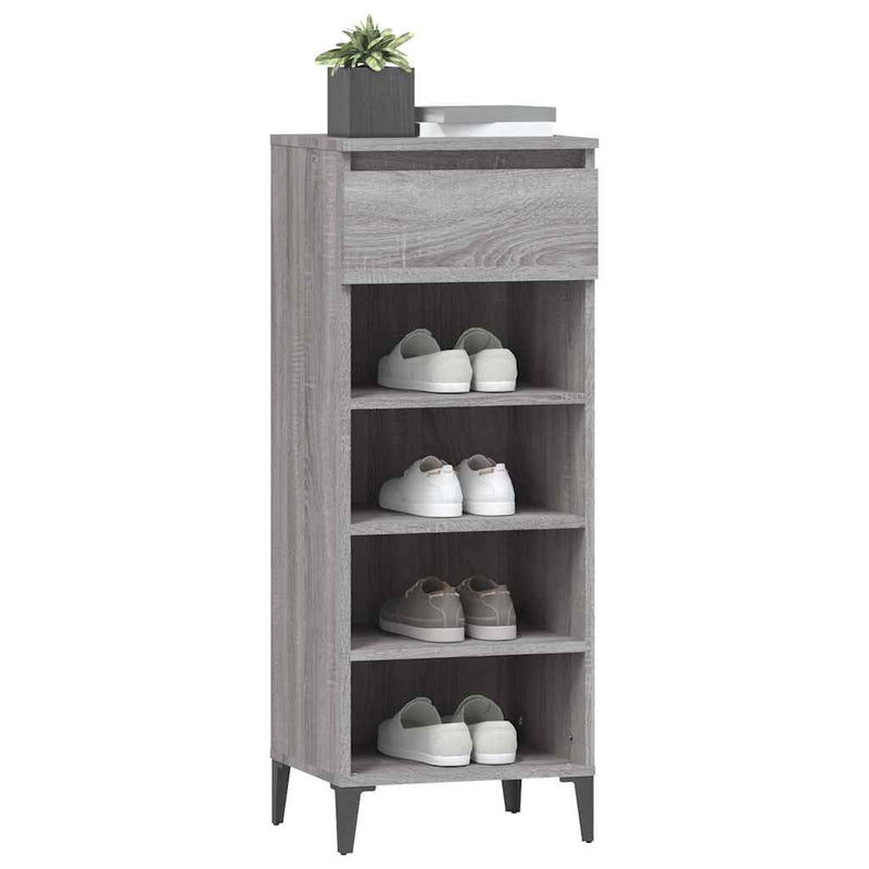 Pantofar, gri sonoma, 40x36x105 cm, lemn compozit