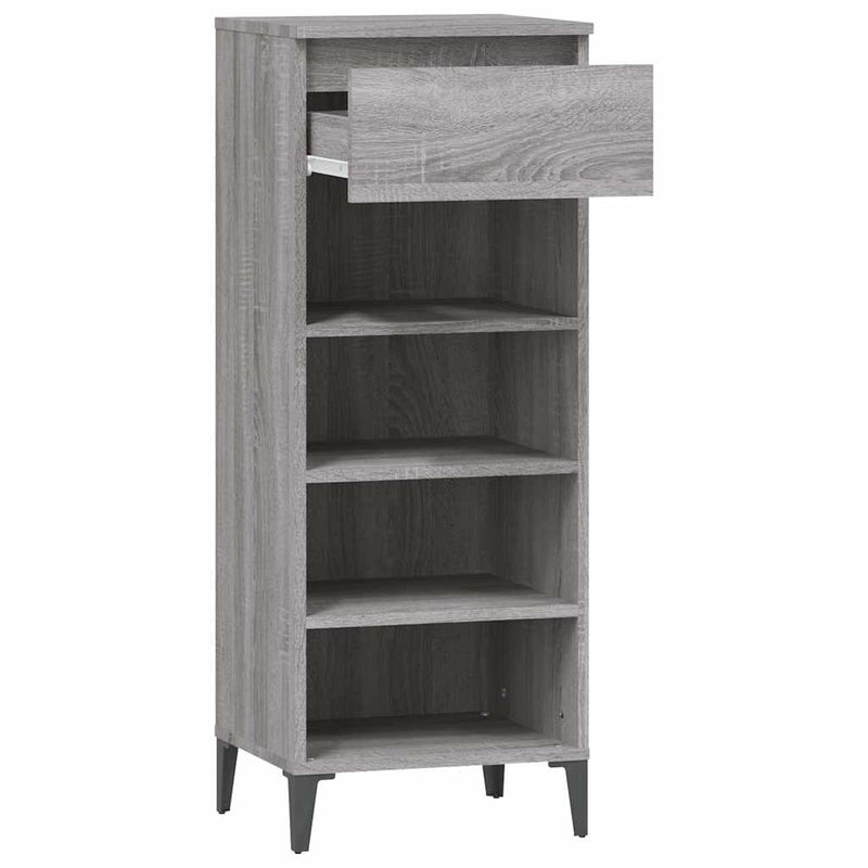 Pantofar, gri sonoma, 40x36x105 cm, lemn compozit