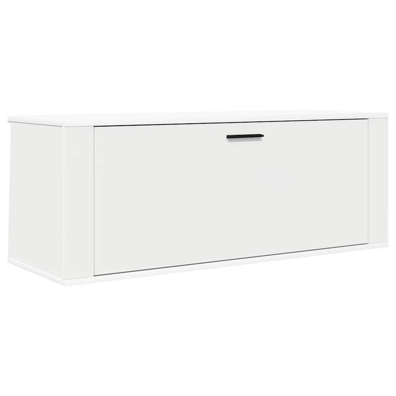 Pantofar de perete, alb, 100x35x38 cm, lemn compozit