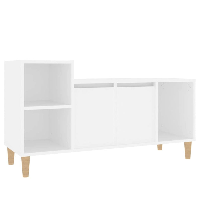 Comodă TV, alb, 100x35x55 cm, lemn prelucrat