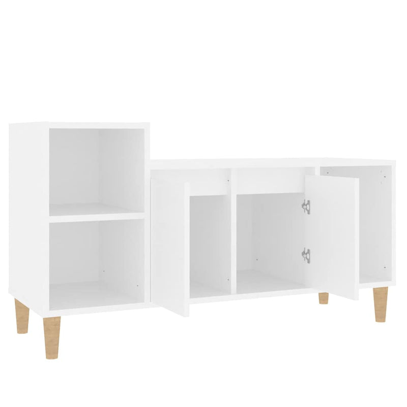 Comodă TV, alb, 100x35x55 cm, lemn prelucrat