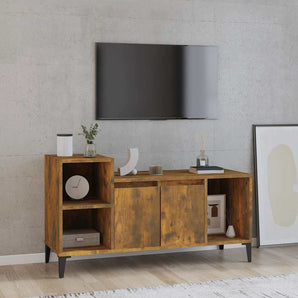 Comodă TV, stejar fumuriu, 100x35x55 cm, lemn prelucrat