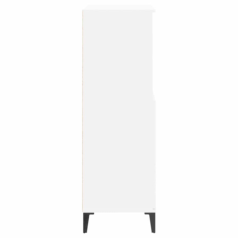 Bufet înalt, alb, 60x36x110 cm, lemn prelucrat