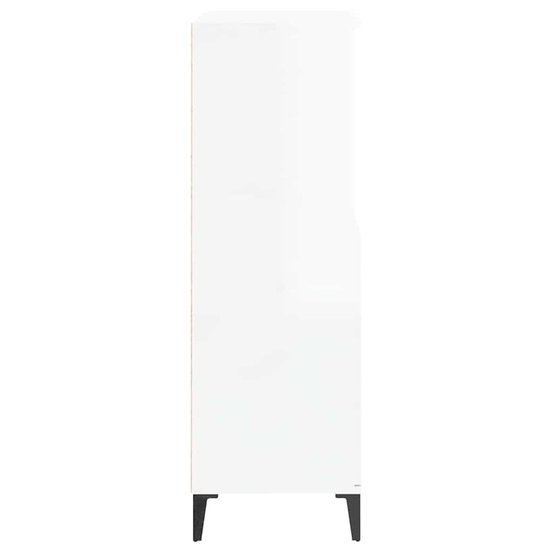 Dulap înalt, alb extralucios, 60x36x110 cm, lemn compozit