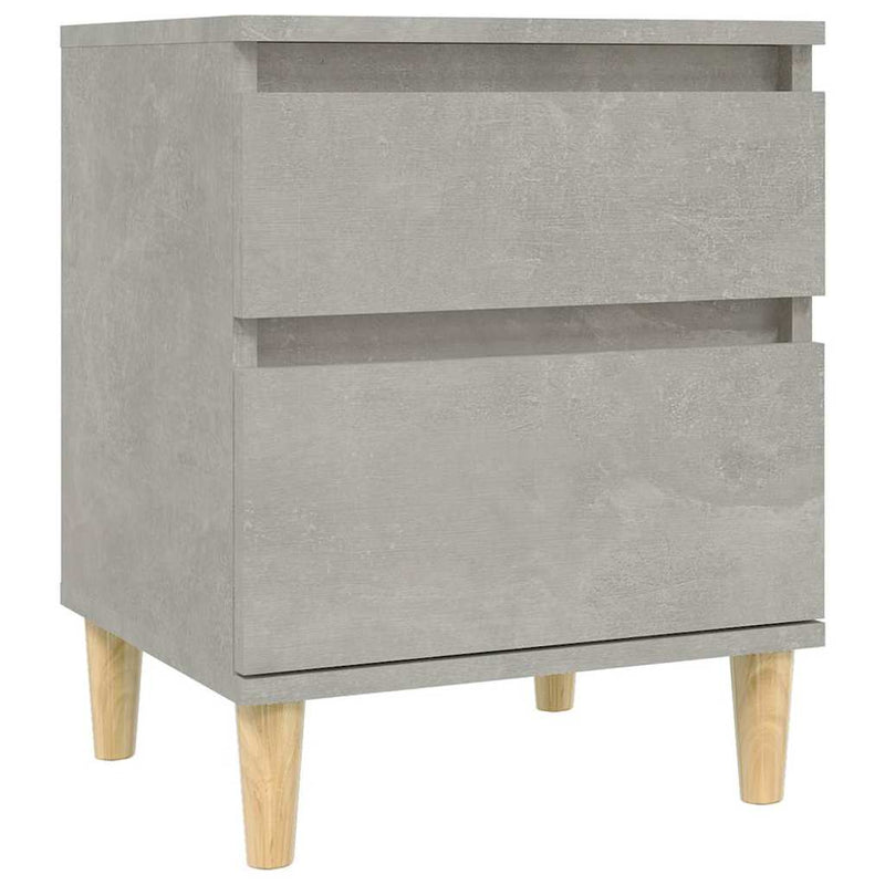 Noptiere, 2 buc., gri beton, 40x35x50 cm