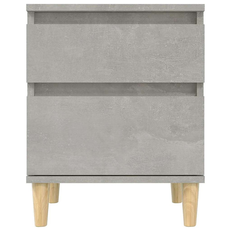 Noptiere, 2 buc., gri beton, 40x35x50 cm