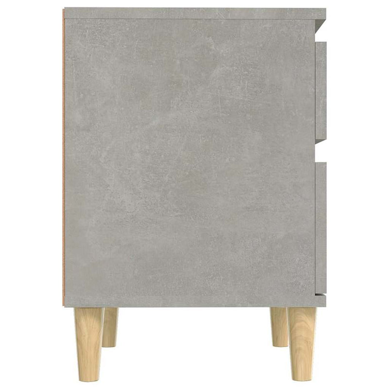 Noptiere, 2 buc., gri beton, 40x35x50 cm