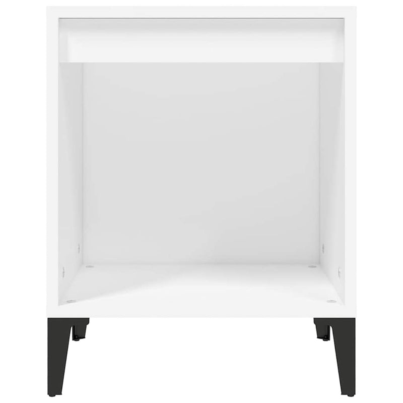 Noptiere, 2 buc., alb, 40x35x50 cm