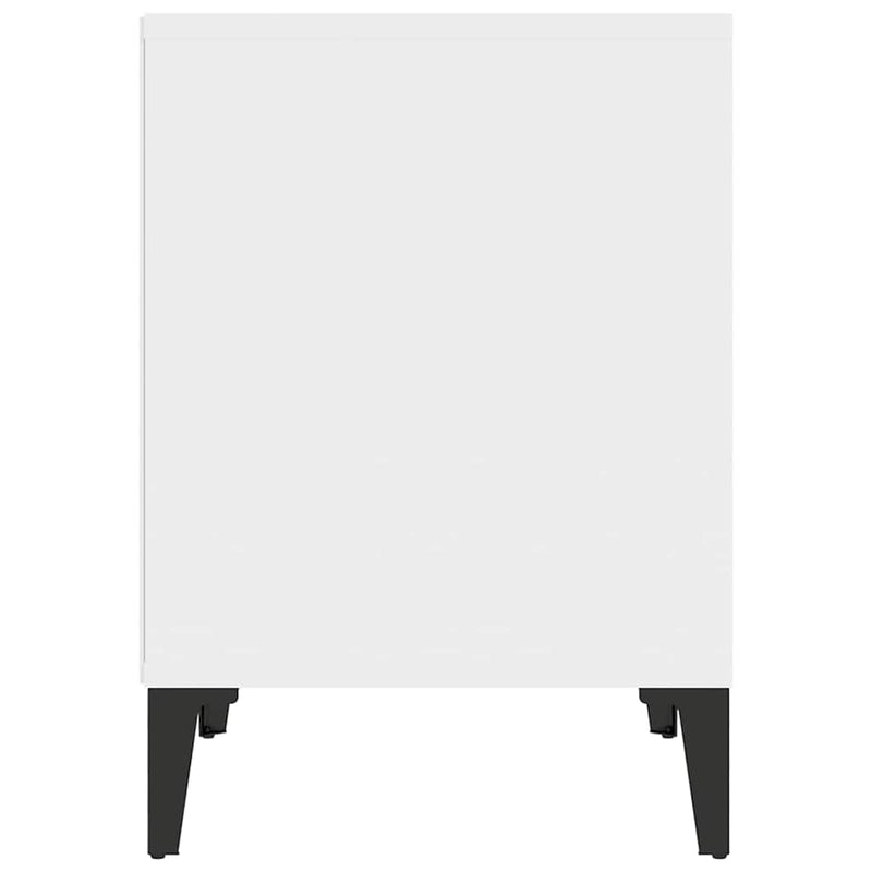 Noptiere, 2 buc., alb, 40x35x50 cm