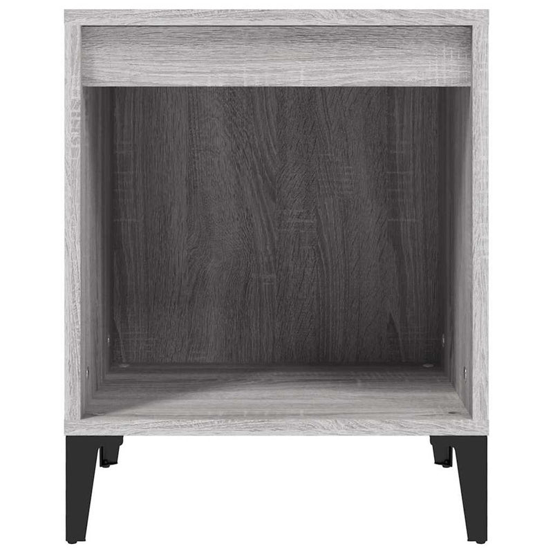 Noptiere, 2 buc., gri sonoma, 40x35x50 cm