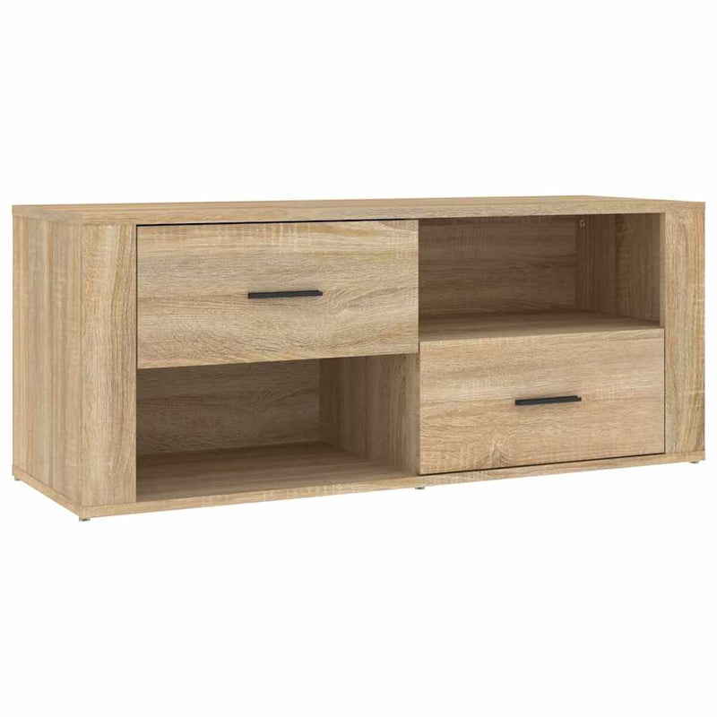 Comodă TV, stejar sonoma, 100x35x40 cm, lemn prelucrat