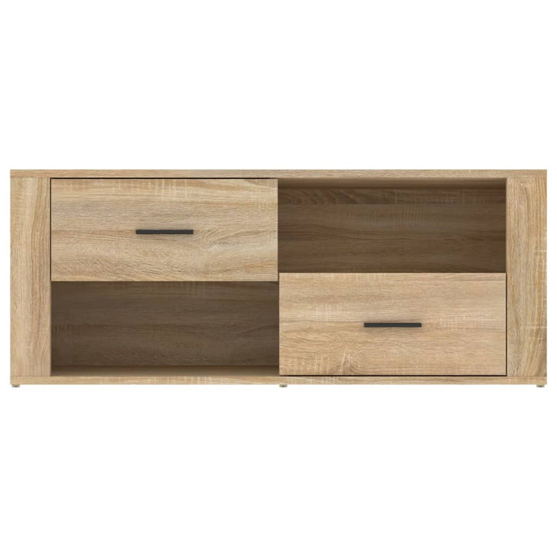 Comodă TV, stejar sonoma, 100x35x40 cm, lemn prelucrat