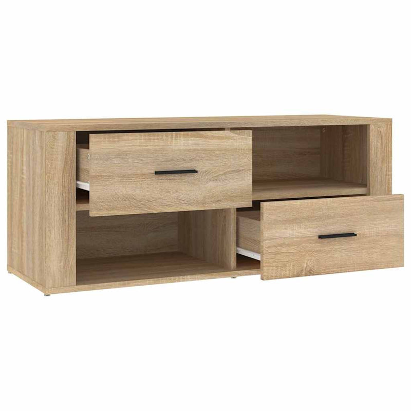 Comodă TV, stejar sonoma, 100x35x40 cm, lemn prelucrat