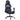 Scaun de gaming cu suport picioare, negru/albastru, piele eco