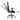 Scaun de gaming cu suport picioare, negru/albastru, piele eco