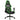 Scaun de gaming cu suport picioare negru/verde, piele ecologică