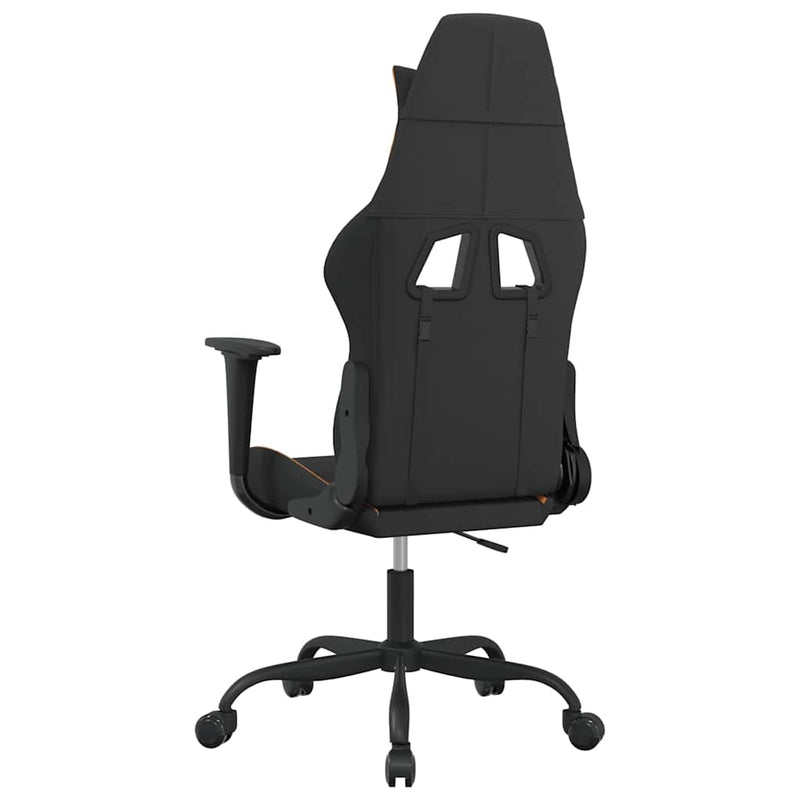 Scaun de jocuri, negru și oranj, textil