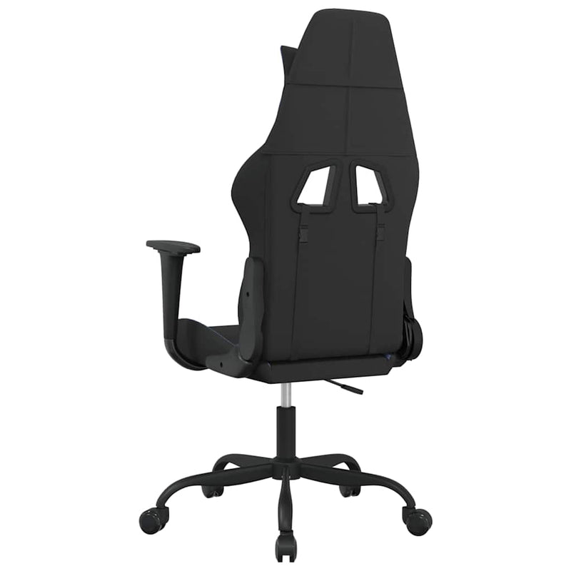 Scaun de jocuri, negru și albastru, textil