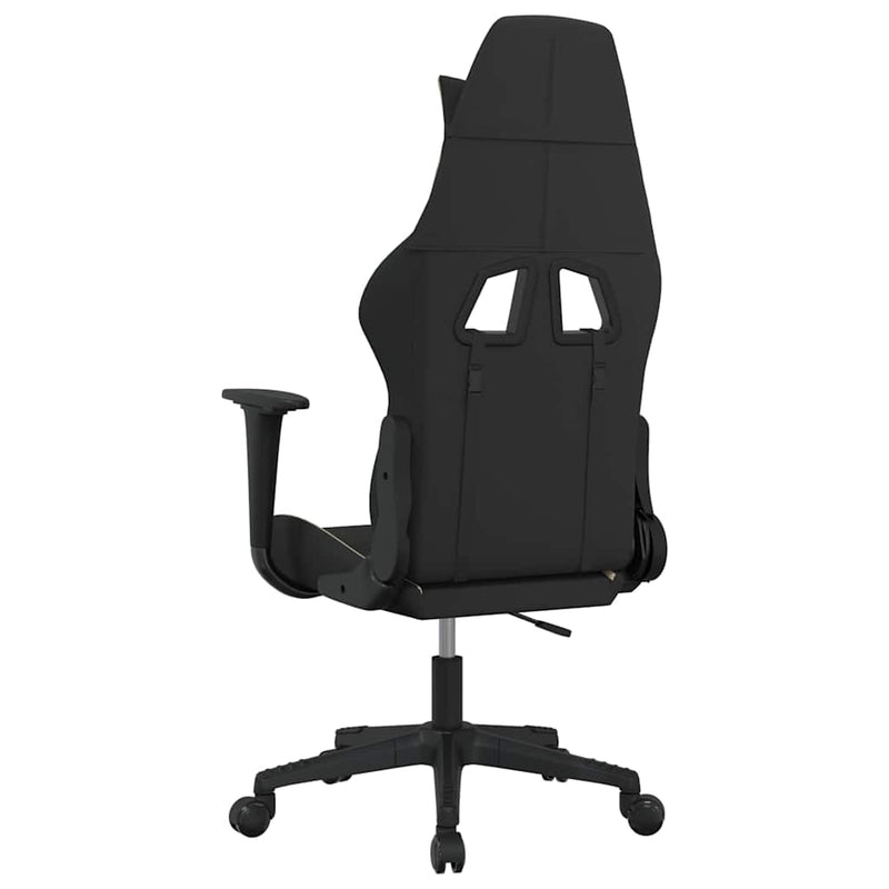 Scaun de jocuri, negru și crem, textil
