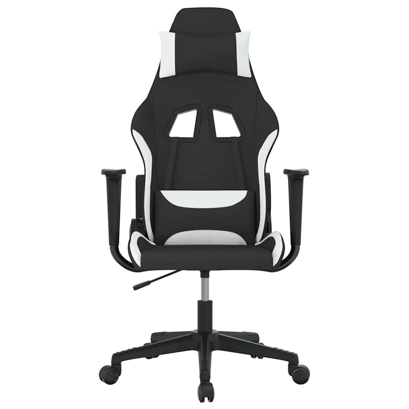 Scaun de jocuri, negru și alb, textil