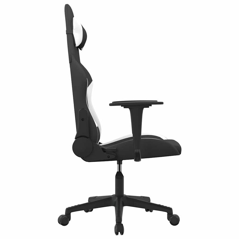 Scaun de jocuri, negru și alb, textil