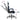 Scaun de gaming cu suport picioare, negru/albastru, piele eco