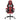 Scaun de gaming cu suport picioare, negru/roșu, piele ecologică