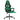 Scaun de gaming cu suport picioare negru/verde, piele ecologică