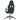 Scaun de gaming cu suport picioare, negru/albastru, piele eco