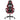 Scaun de gaming cu suport picioare, negru/roșu vin, piele eco