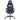 Scaun de gaming cu suport picioare, negru/albastru, piele eco