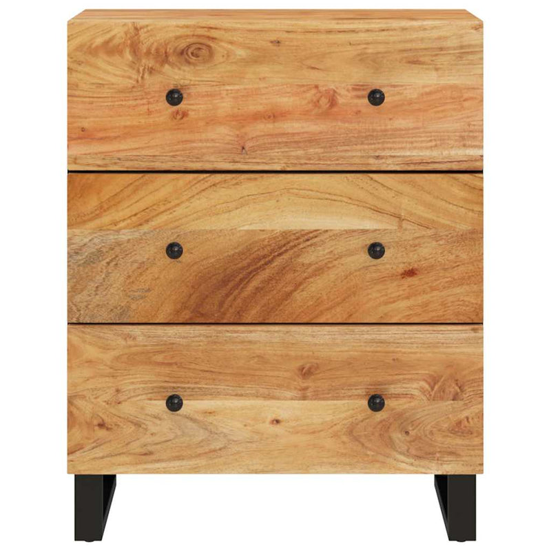 Servante, 2 buc., 60x33x75 cm, lemn masiv de acacia