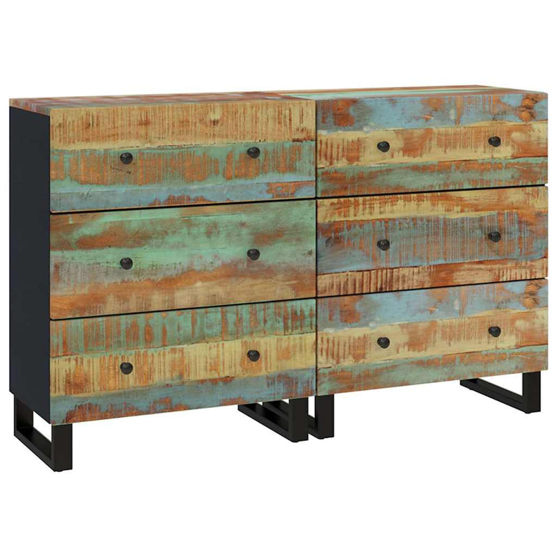 Servante, 2 buc., 60x33x75 cm, lemn masiv reciclat